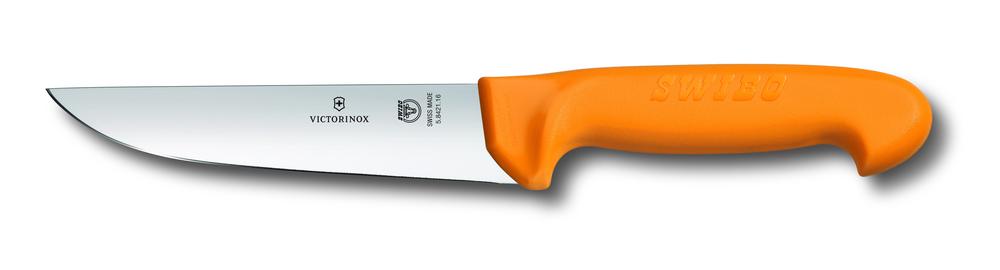 Victorinox Swibo Butchers Knife, Straight Back Blade (Yellow) - 16cm, 7611160045317