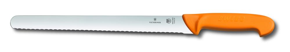 Victorinox Swibo Round Wavy Blade Slicing Knife - Yellow - 30cm, 7611160045577