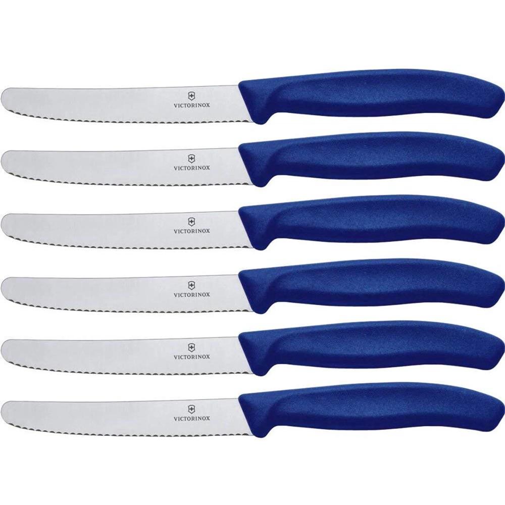 Swiss Classic Tomato and Table Knife Set, 6 Piece (Blue) - 11cm, 7611160058867