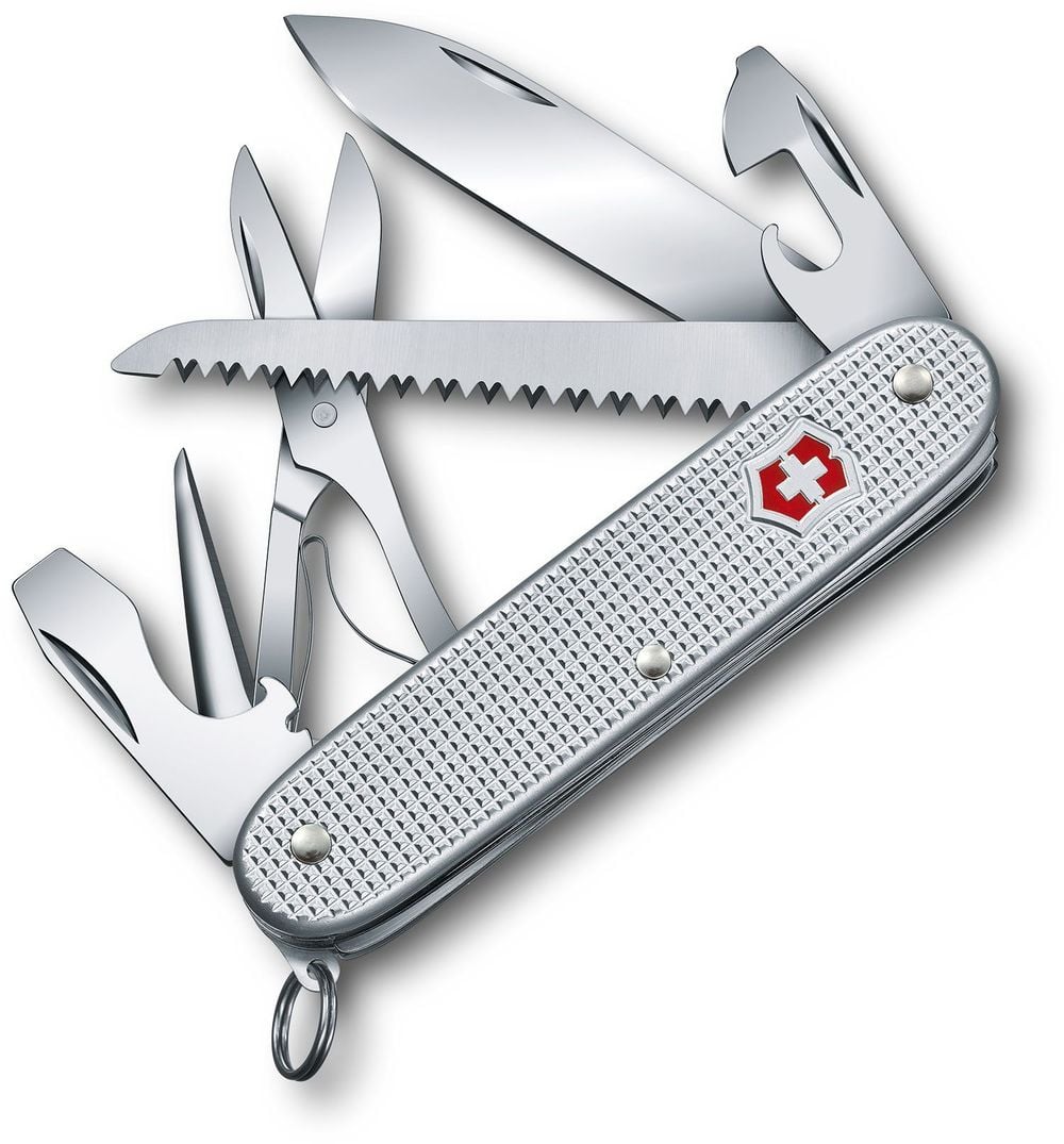 Victorinox Farmer X Alox Multitool Pocket Knife (Silver) - 93mm by Victorinox - ISBN: 7611160126801