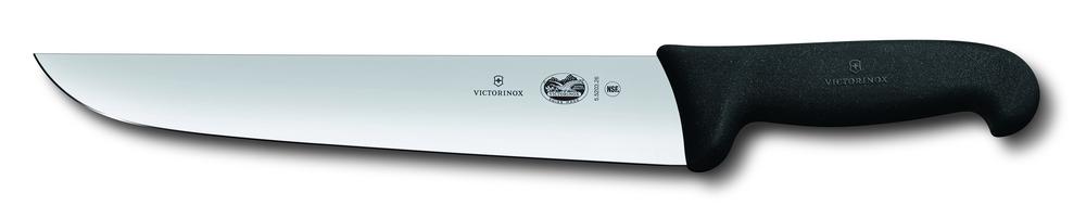 Victorinox Fibrox Butchers Knife Straight Back Blade (Black) - 16cm, 7611160502834