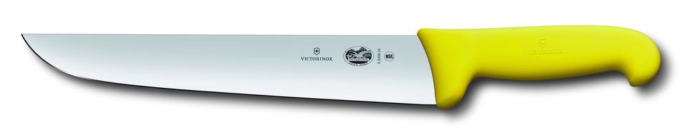 Victorinox Fibrox Butchers Knife, Straight Back Blade (Yellow) - 23cm, 7611160502940