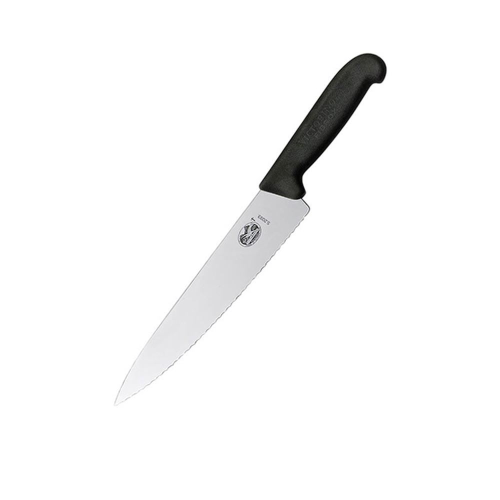 Victorinox Cooks Carving Knife Serrated 25cm Black, 7611160506153