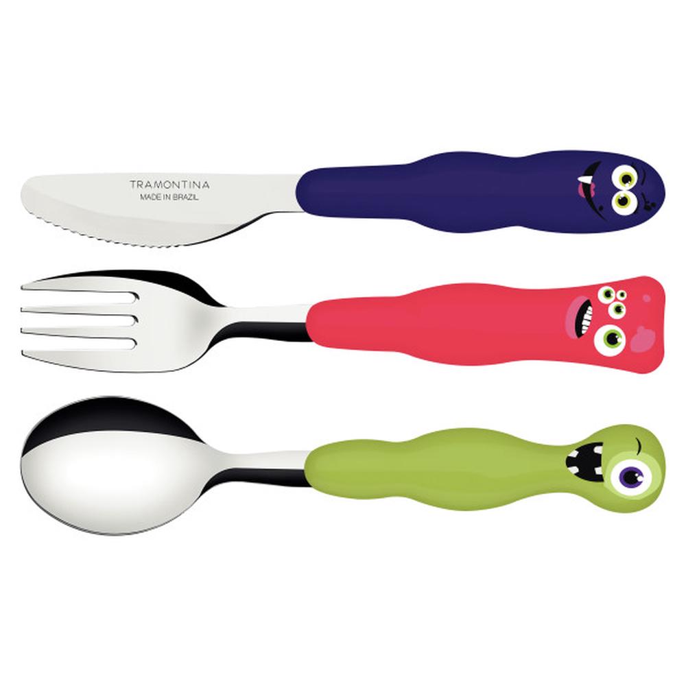 Tramontina Children's Monster Cutlery Set, 3 Piece by Tramontina - ISBN: 7891112302211