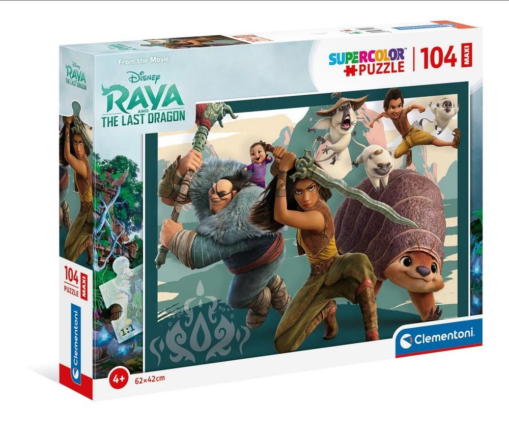 Clementoni Super Colour: Disney - Raya And The Last Dragon Maxi Puzzle ...