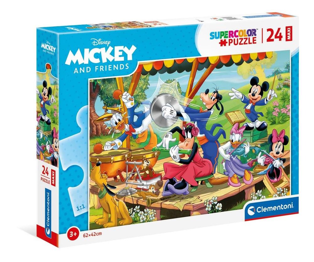 Clementoni Super Colour: Mickey And Friends Maxi Puzzle, 24 Piece | Buy ...