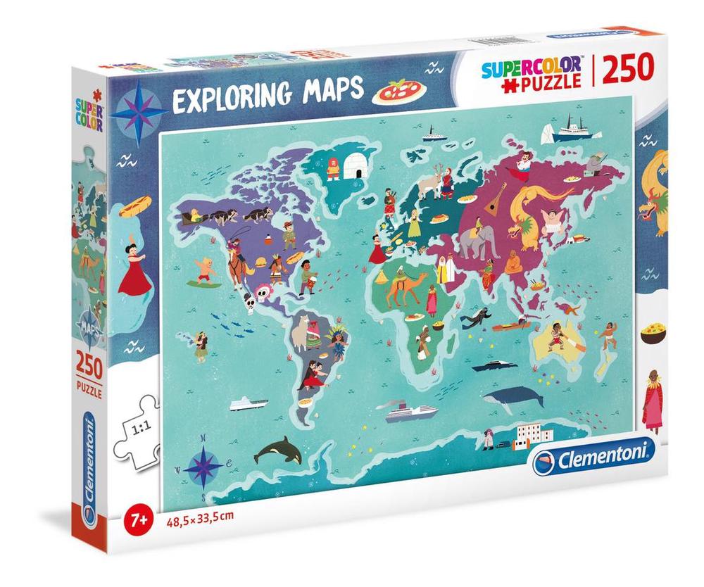 Super Colour: Exploring Maps - Customs & Traditions In The World, 250 Piece, 8005125290642