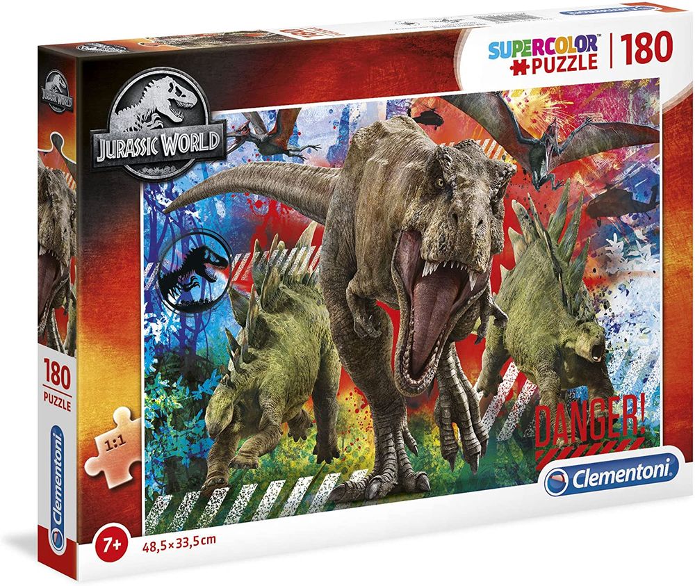 Clementoni Super Colour: Jurassic Jigsaw Puzzle, 180 Piece | Buy online ...