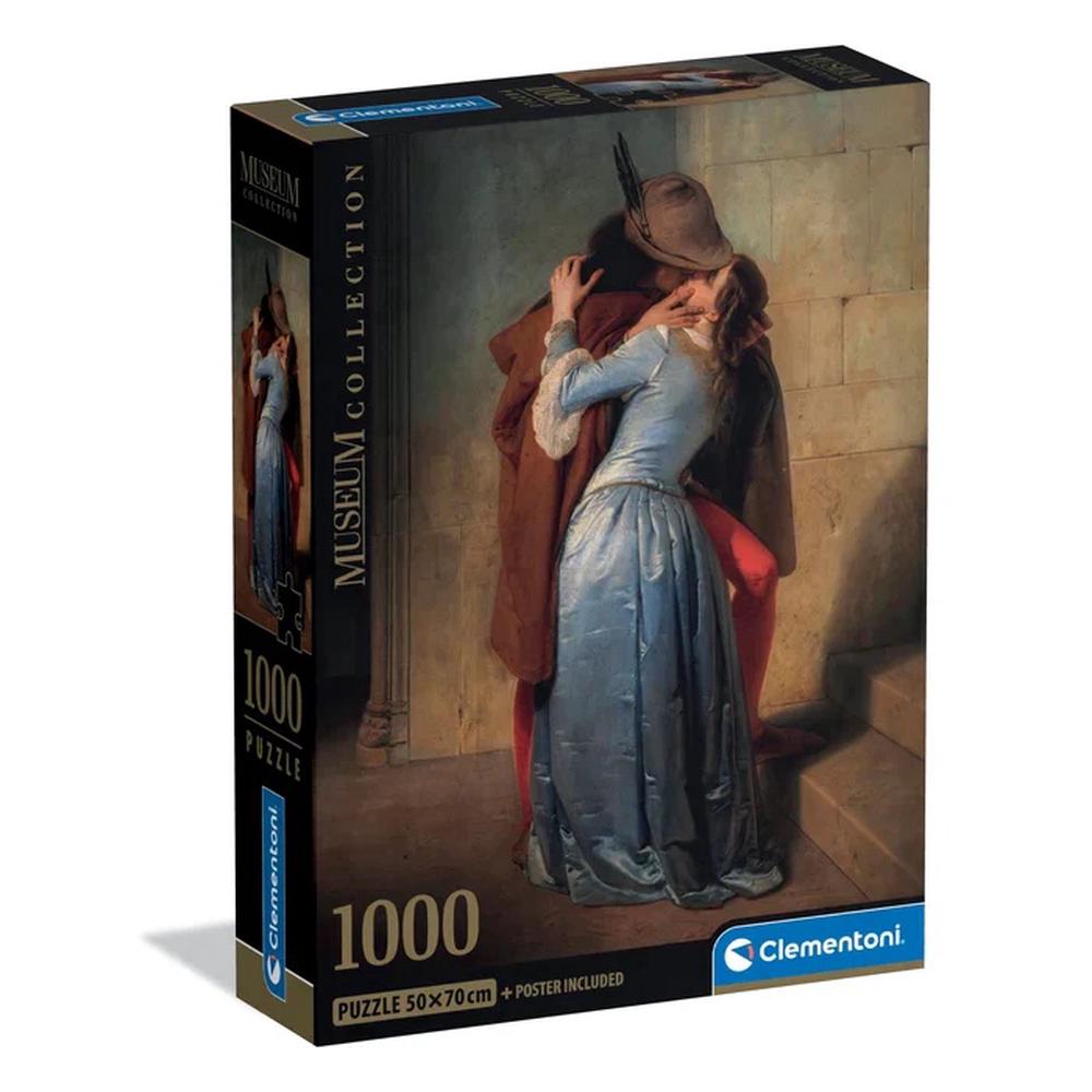 Clementoni The Kiss-Hayez, Museum Compact Jigsaw Puzzle, 1000pcs by Clementoni - ISBN: 8005125370641