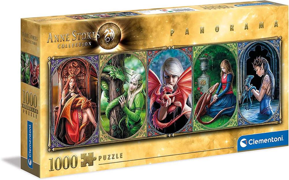 Anne Stokes: Dragon Panorama Jigsaw Puzzle, 1000 Piece, 8005125395989