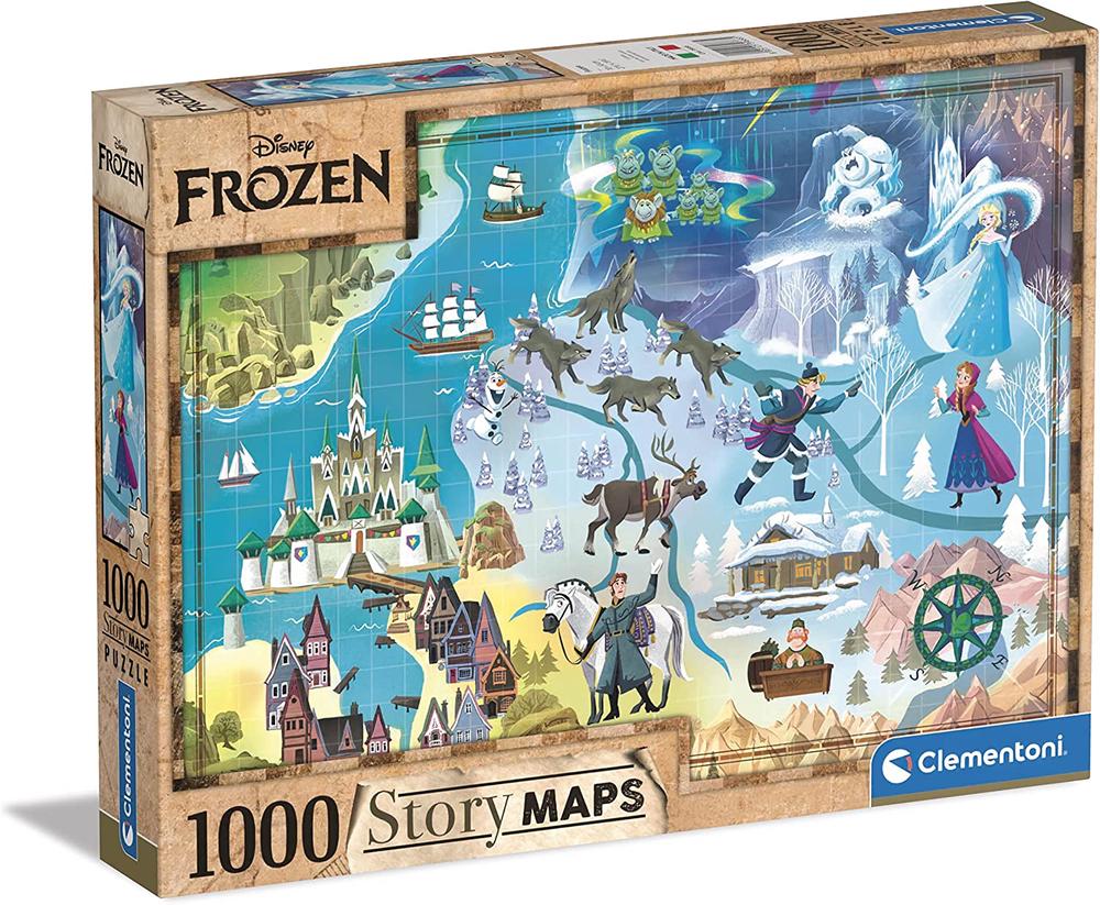 Clementoni Disney Maps: Frozen Jigsaw Puzzle, 1000 Piece, 8005125396665