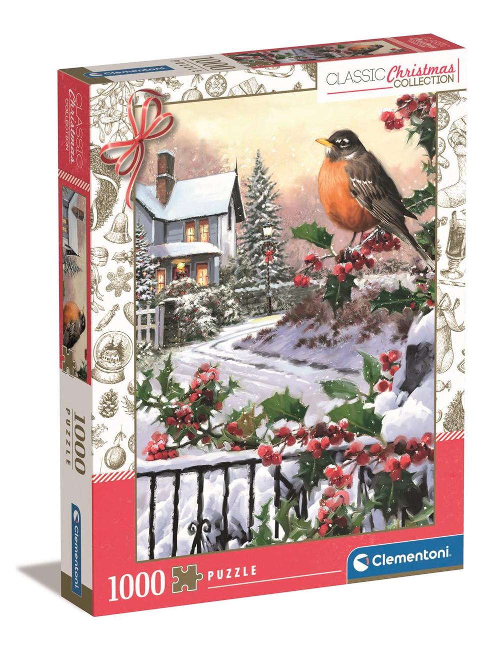 Clementoni Impossible Puzzle: Robin and Holly Bushes Jigsaw Puzzle, 1000 Pieces by Clementoni - ISBN: 8005125815012