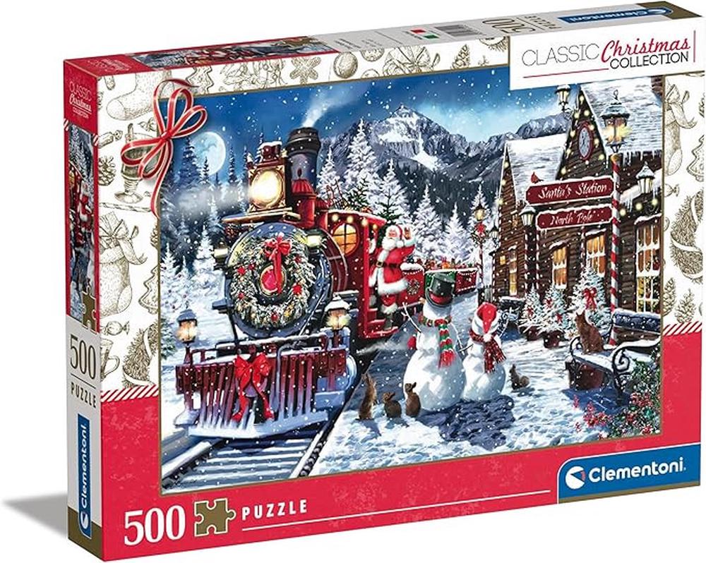 Clementoni Impossible Puzzle: Train Station With Santa, 500 Pieces, 8005125815029