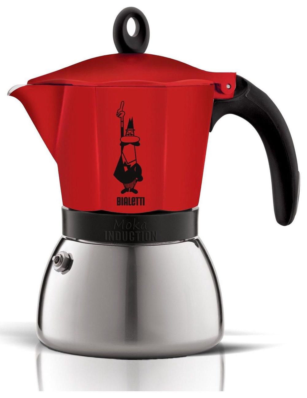 Bialetti Moka Induction Coffee Maker Red 6 Cups Buy Online At The Nile