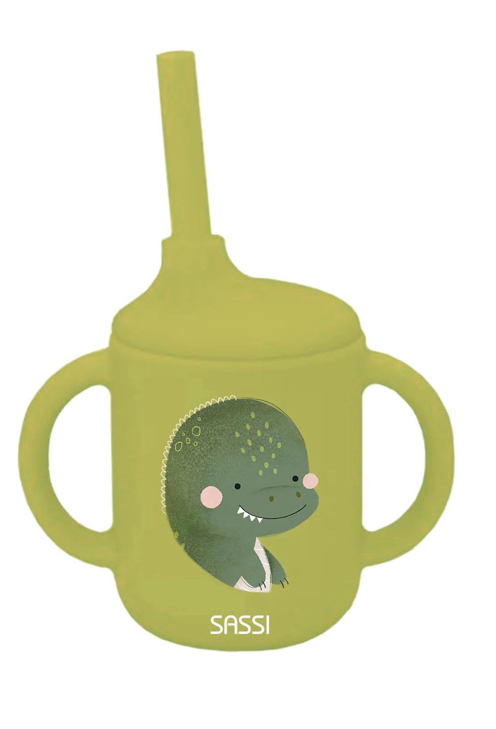 Silicone Sippy Cup Set (Cracky The Dinosaur), 8050148760818