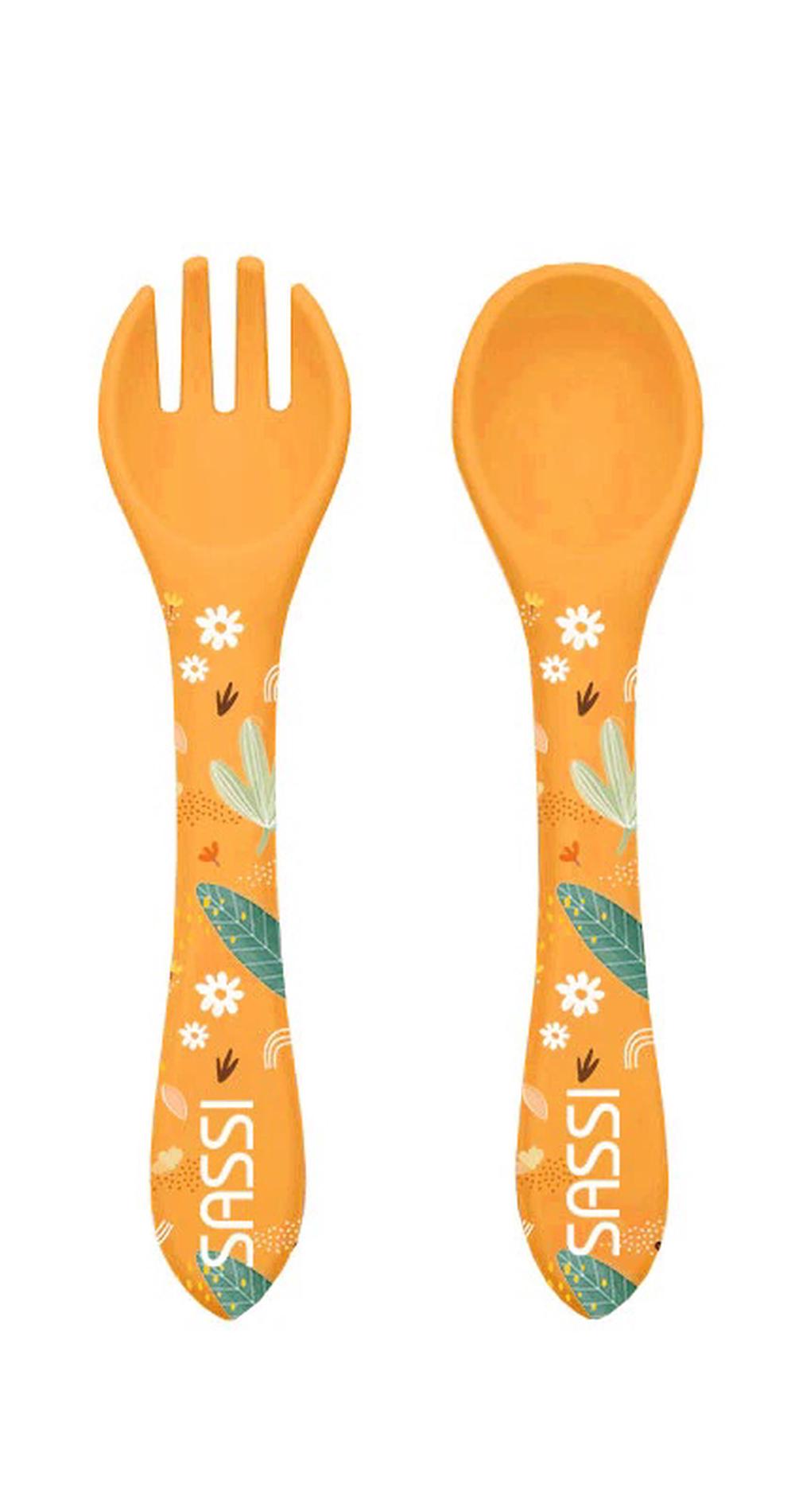 Sassi Silicone Cutlery Set (Chompy The Lion), 8050148760900