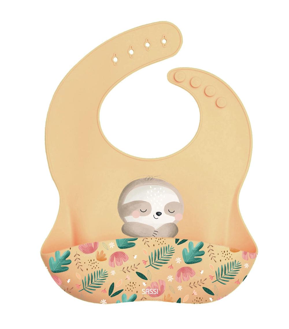 Sassi Silicone Bib (Gnawy The Sloth), 8050148760948