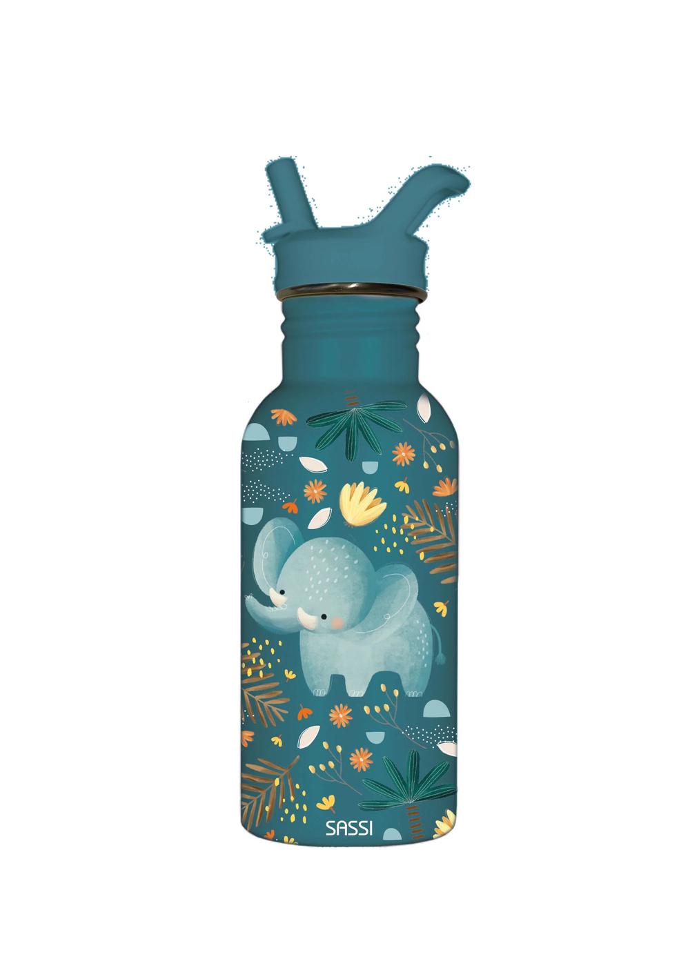 Sassi Stainless Steel Drink Bottle (Chewy The Elephant) - 500mL, 8050148761075