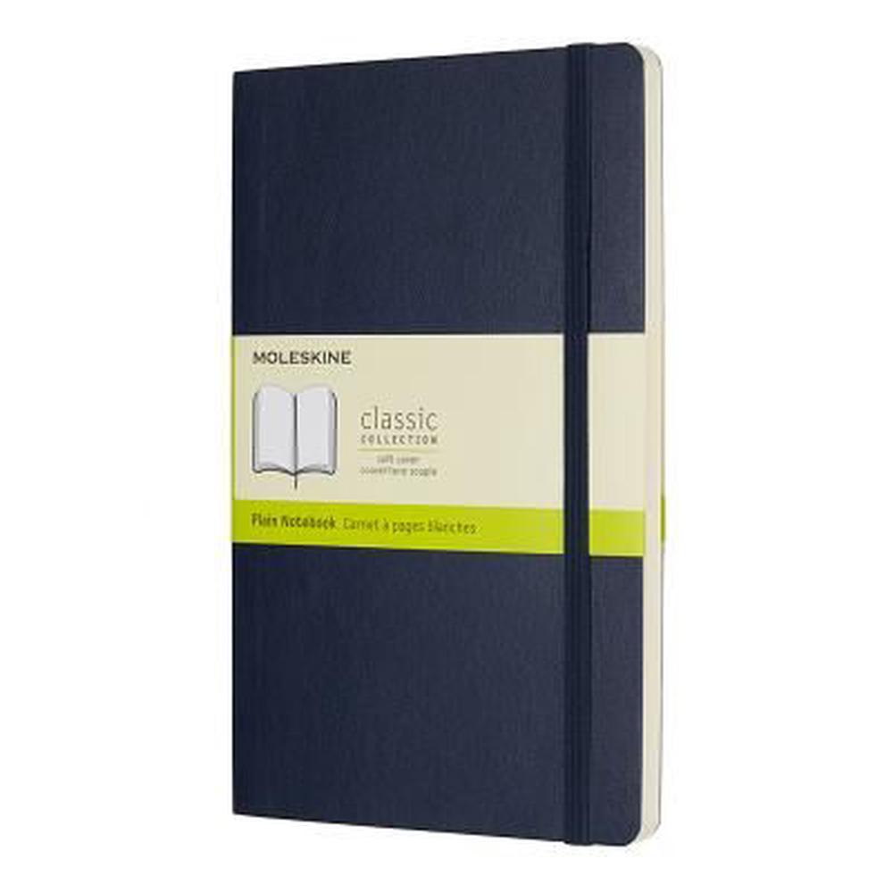 Moleskine Plain Soft Notebook (Sapphire Blue) - Large, 8055002854757