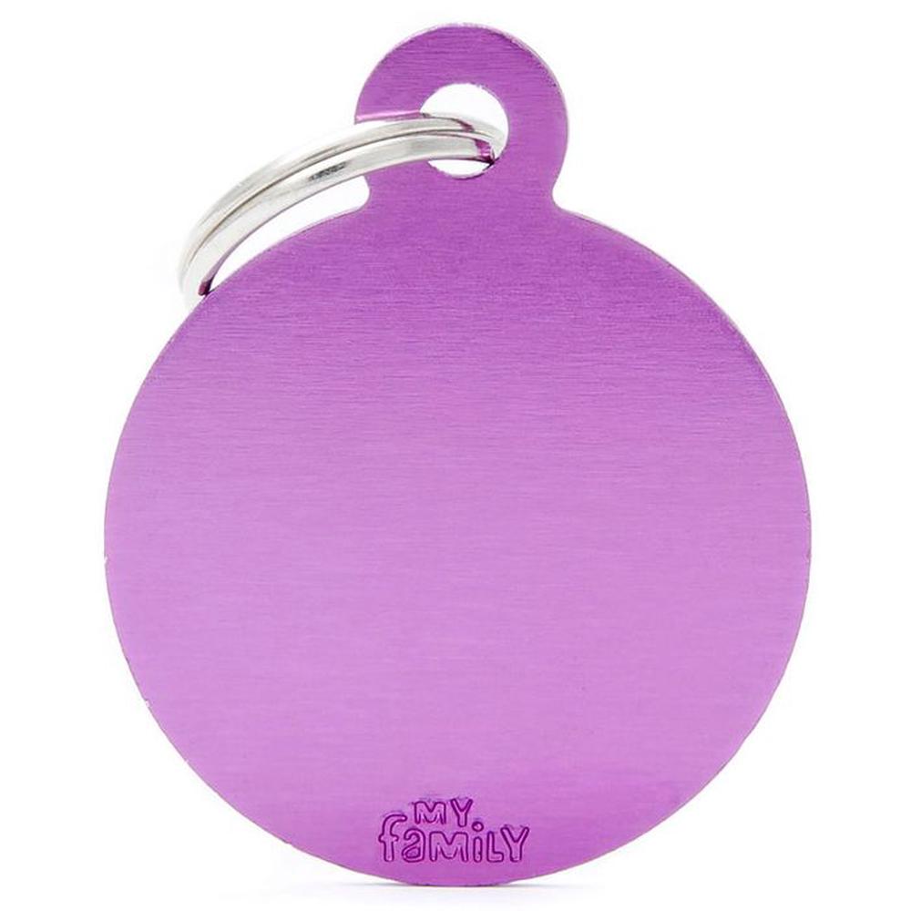 My Family Basic Circle Pet ID Tag (Purple) - Large | Buy online at The Nile