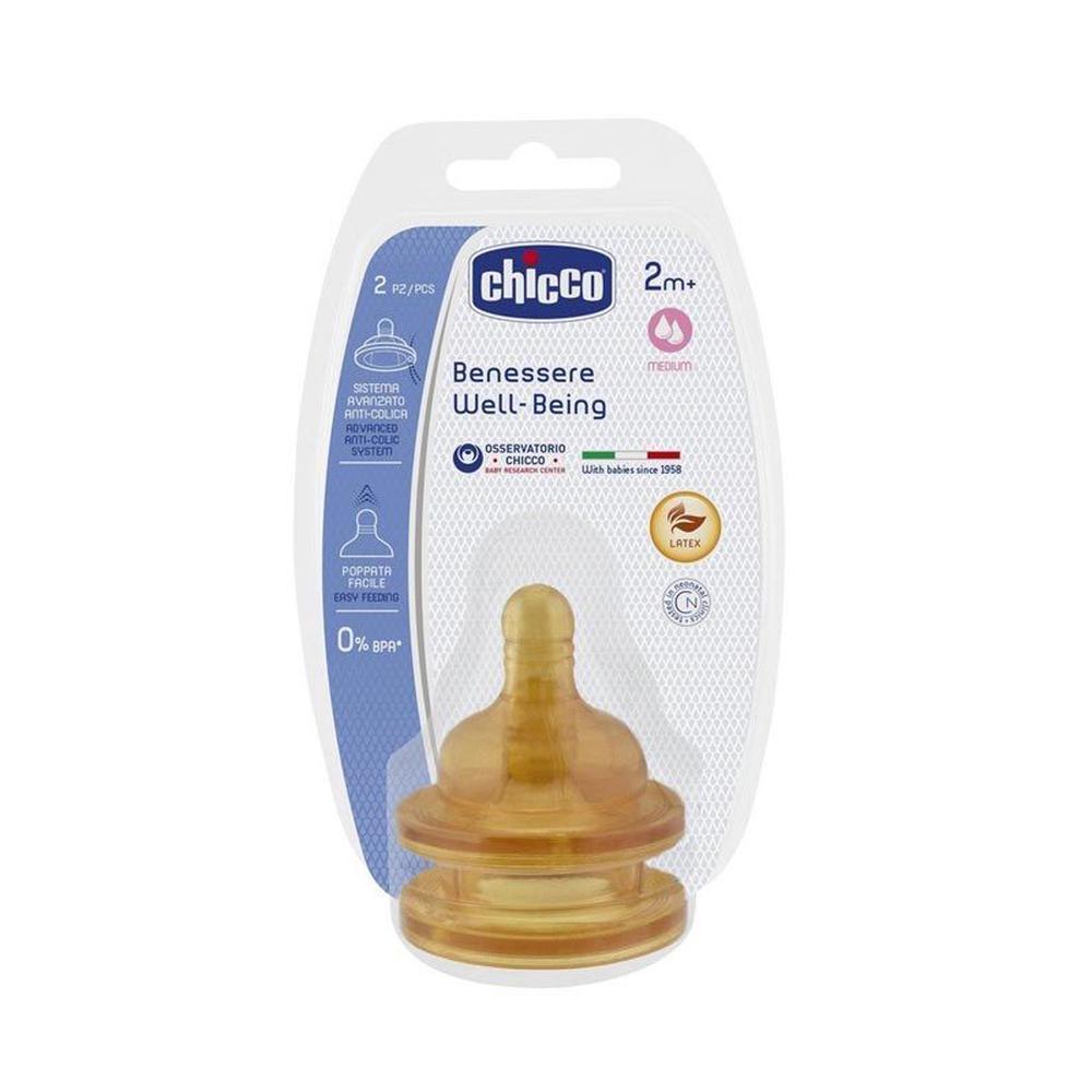 Biberon Well Being Latex Teat, 2 Pack, 8058664058051