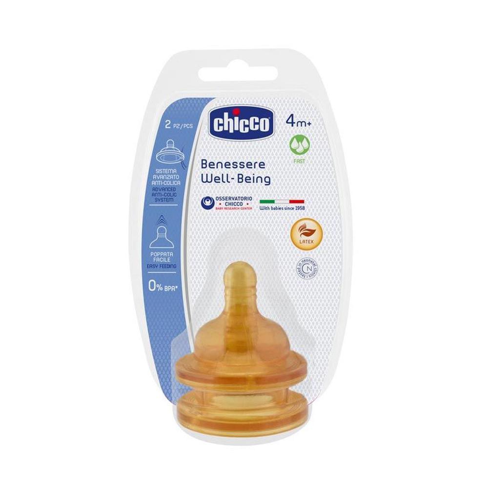 Biberon Well Being Latex Teat, 2 Pack, 8058664058075