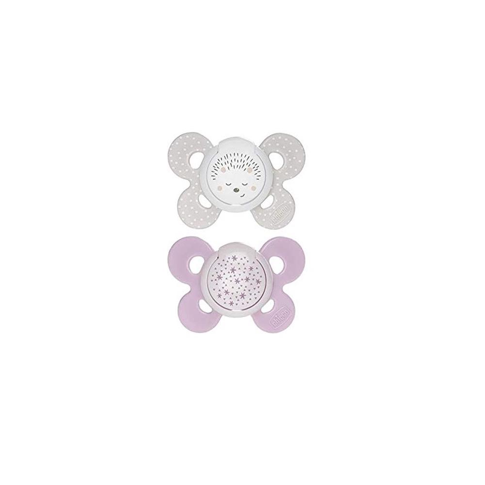 Physio Comfort Silicone Soother, 2 Pack (Girl), 8058664082537