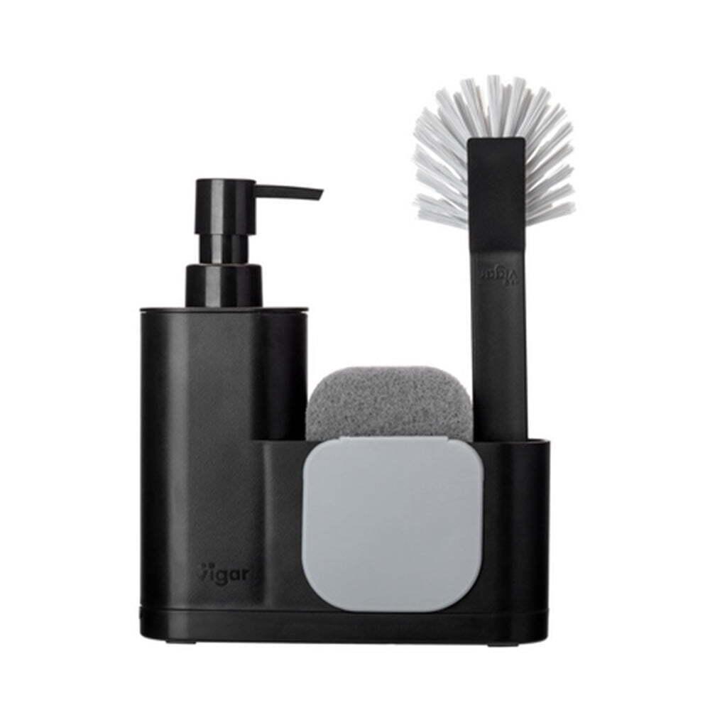 Rengo Monobloc Sink Caddy Set, 4 Piece (Black), 8411782029929