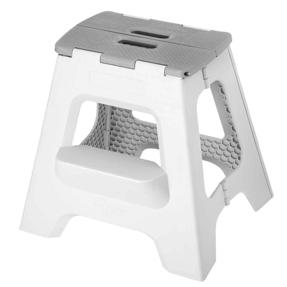 Compact 2-Step Foldable Stool (Grey) - 40cm, 8411782034237