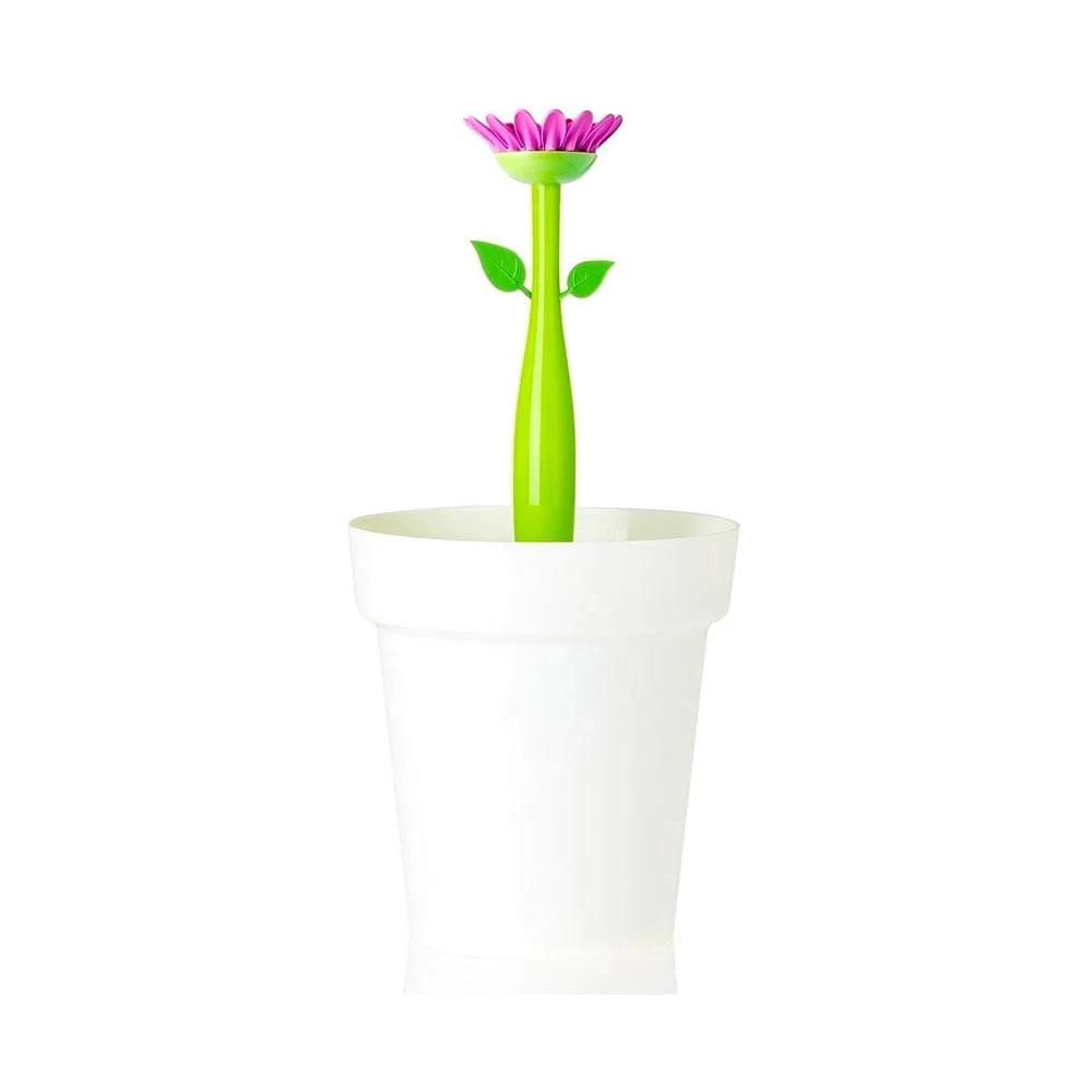 Flower Power Bathroom Bin (White) - 3 Litre, 8411782814914