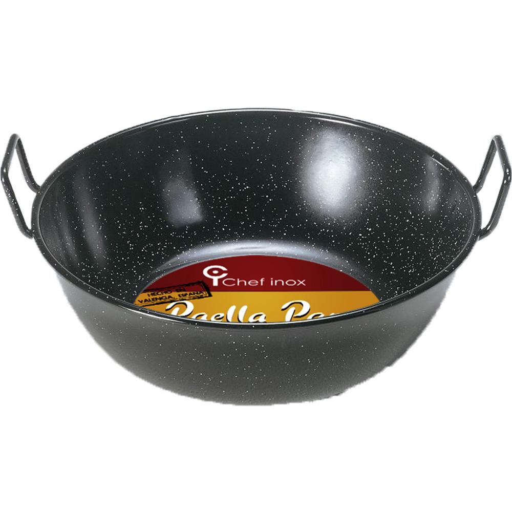 Chef Inox Enamelled Steel Deep Paella Pan - 36cm, 8412595203360