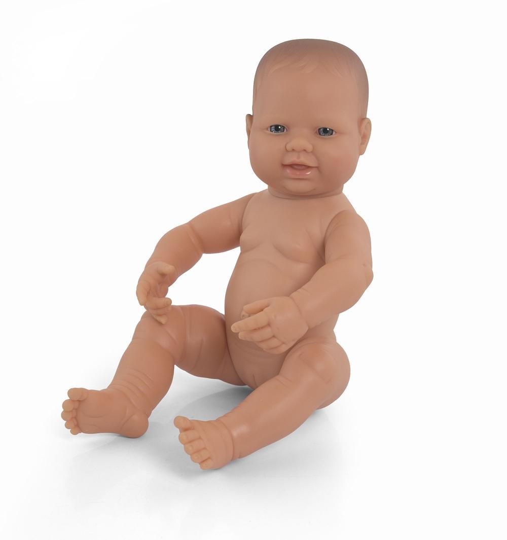 Miniland Dolls Anatomically Correct Baby Doll, Caucasian Girl 40cm