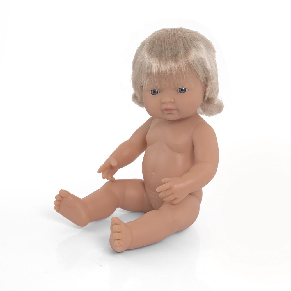 miniland doll caucasian girl 38cm