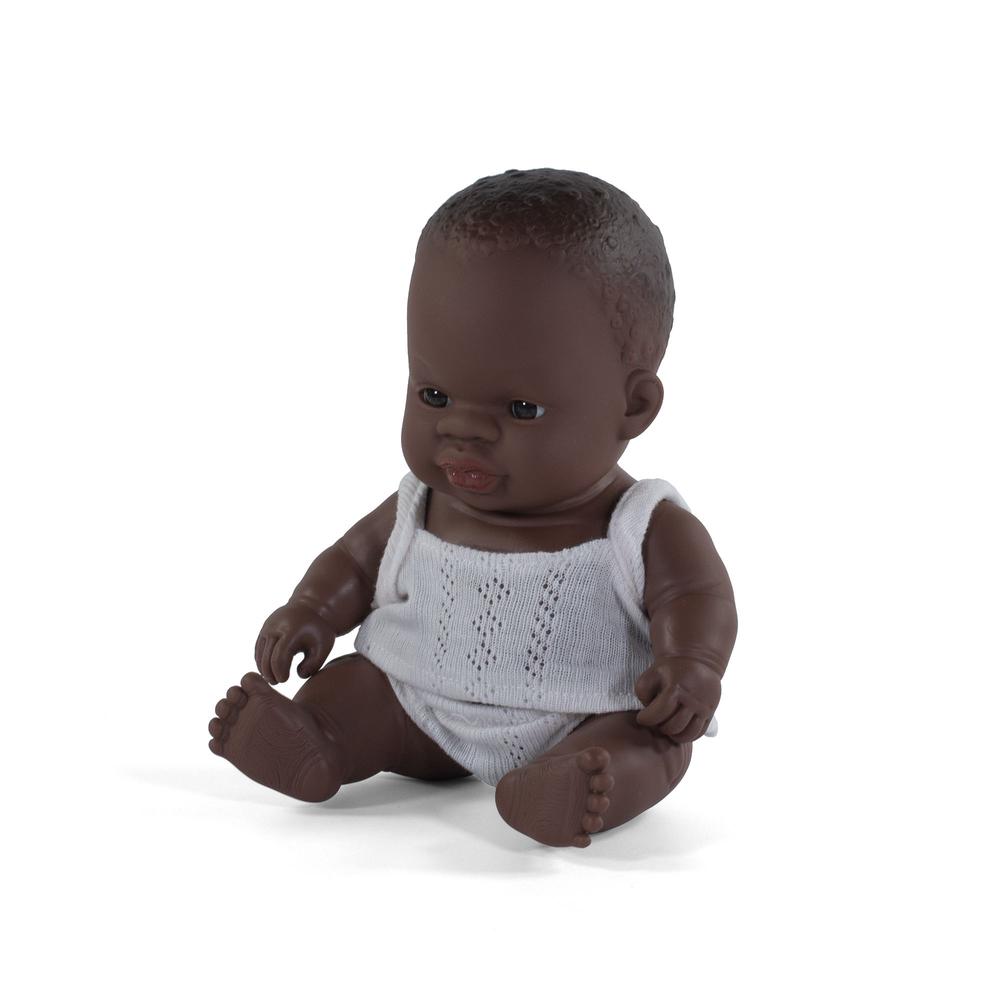 Miniland Dolls Anatomically Correct Baby Doll (African Boy) - 21cm, 8413082311230