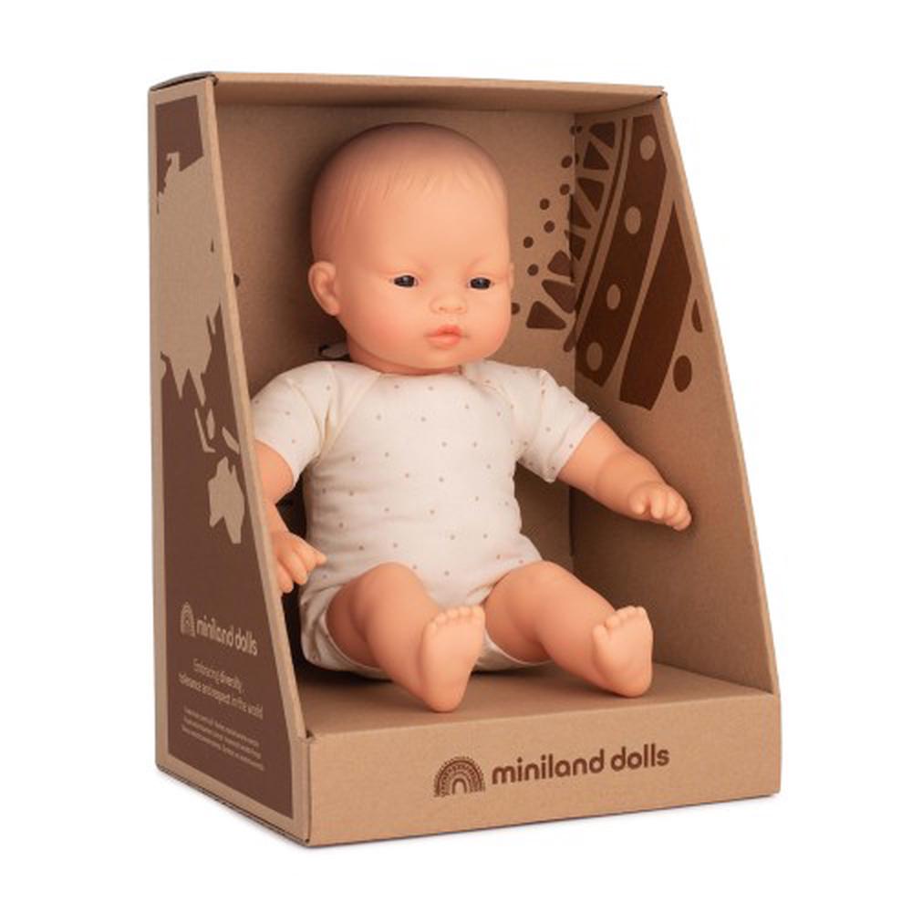 Miniland Dolls Soft Bodied Doll With Articulated Head (Asian) - 32cm, 8413082313661