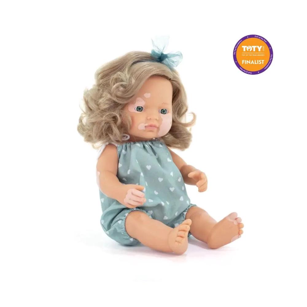 Miniland My Friends & Me Baby Doll Girl w/ Vitiligo - 38cm, 8413082332020
