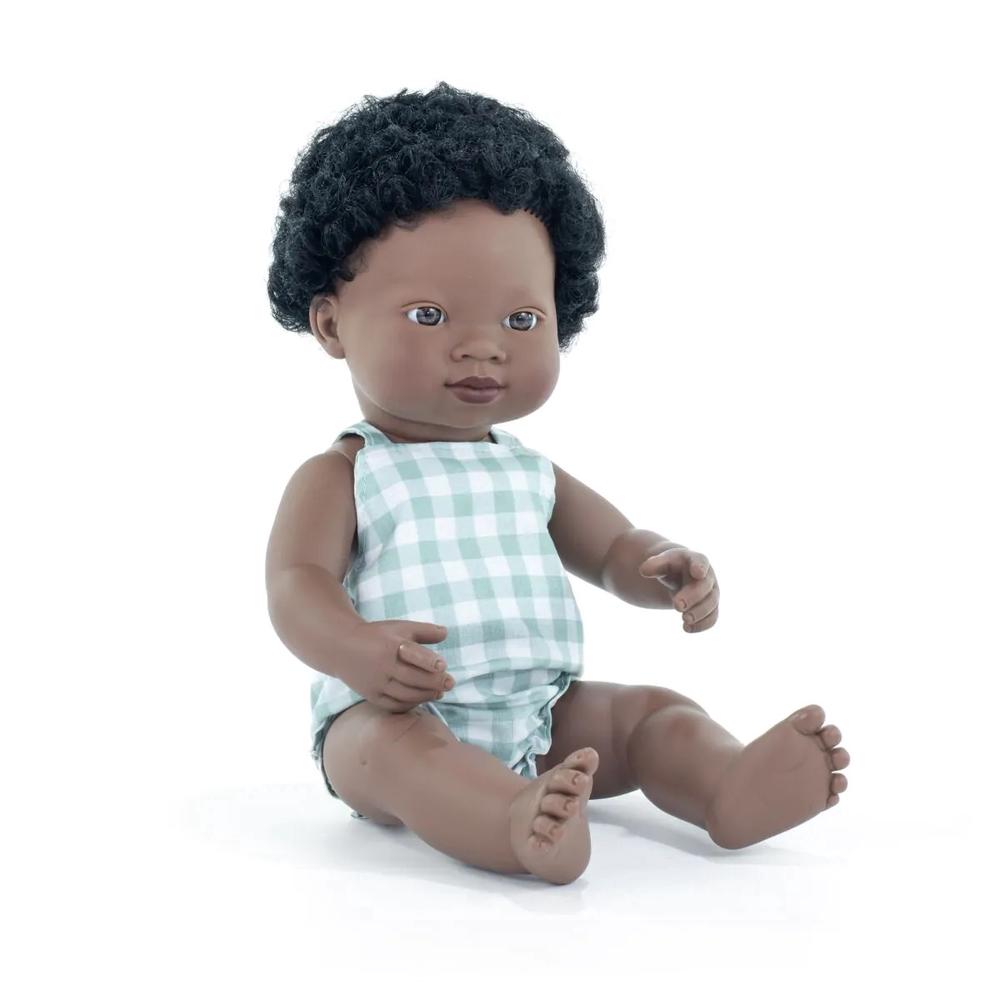 Miniland My Friends & Me Baby Doll African Boy - 38cm, 8413082332051