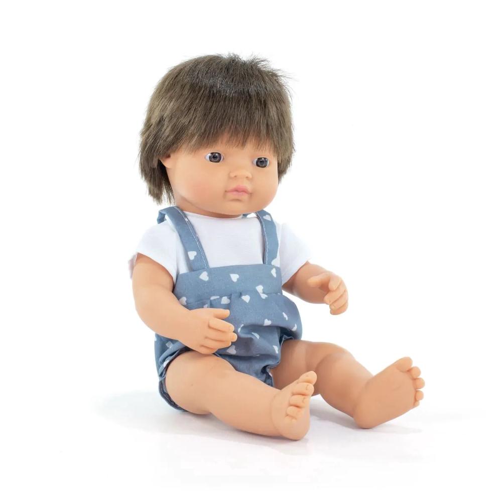Miniland My Friends & Me Baby Doll Brown Hair Boy - 38cm, 8413082332099