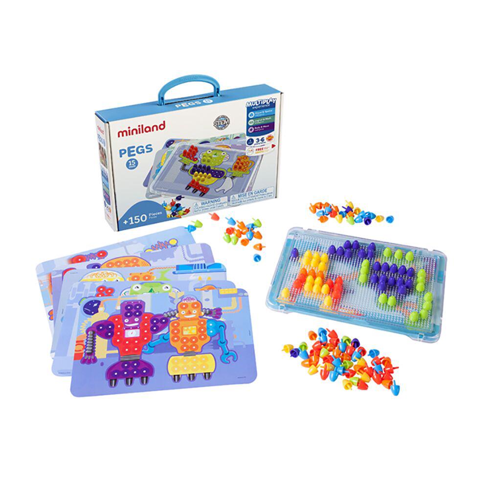 Miniland Peg Mosaics - 15 mm by Miniland - ISBN: 8413082453176