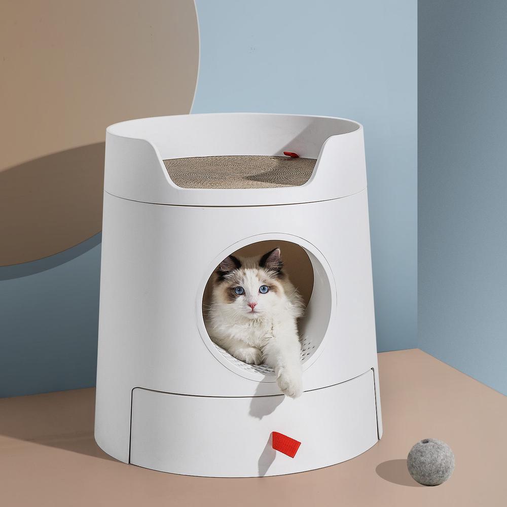Furrytail Mayitwill XL Castle 2in1 FrontEntry Cat Litter Box with