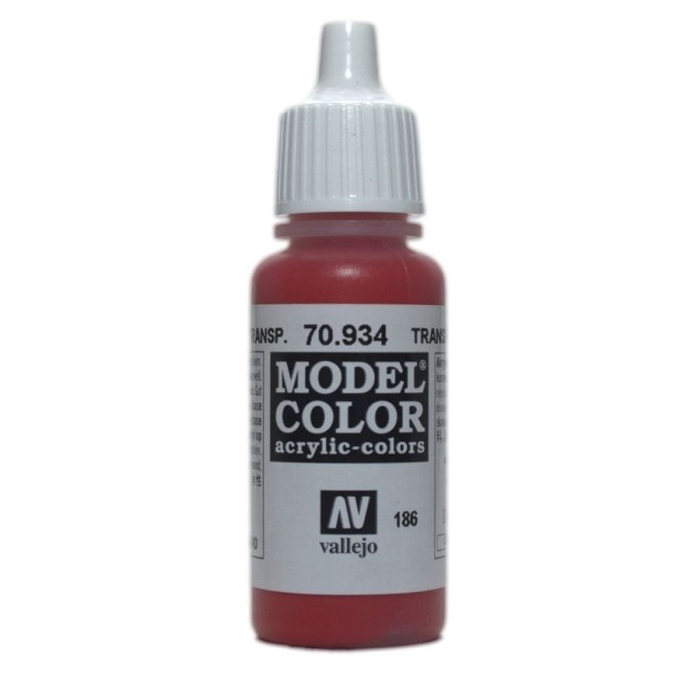 Vallejo Model Colour Acrylic Paint (Transparent Red) by Vallejo - ISBN: 8429551709347