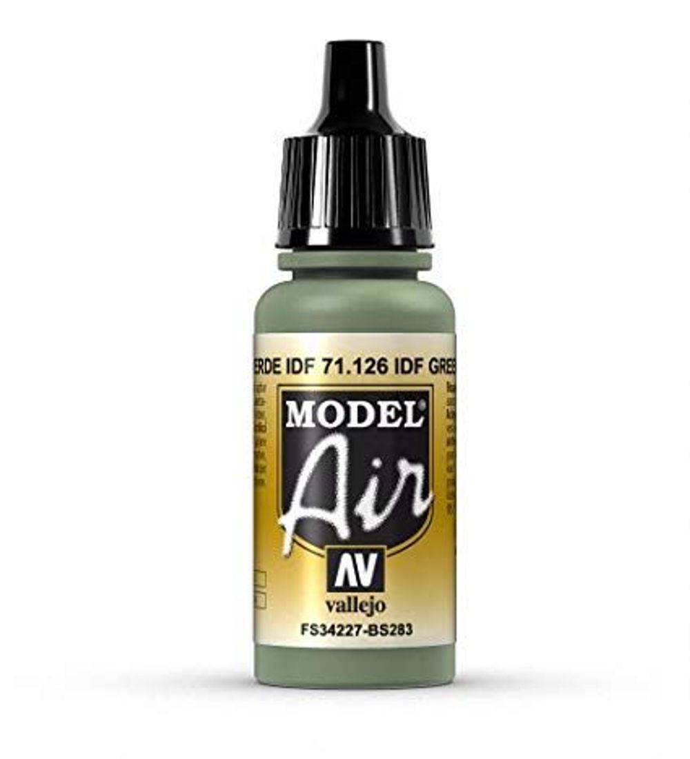 Vallejo Model Air Acrylic Paint (IDF Green ) - 17mL by Vallejo - ISBN: 8429551711265