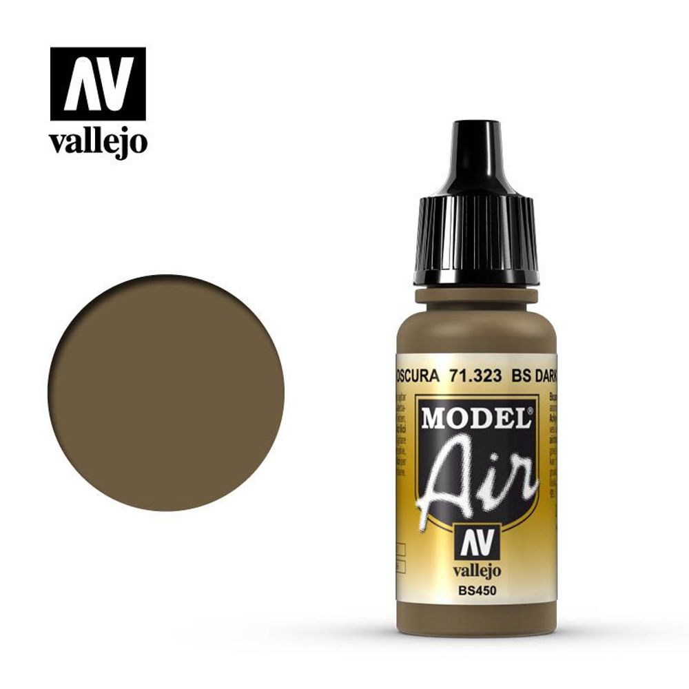 Vallejo Model Air Acrylic Paint (BS Dark Earth ) - 17mL by Vallejo - ISBN: 8429551713238