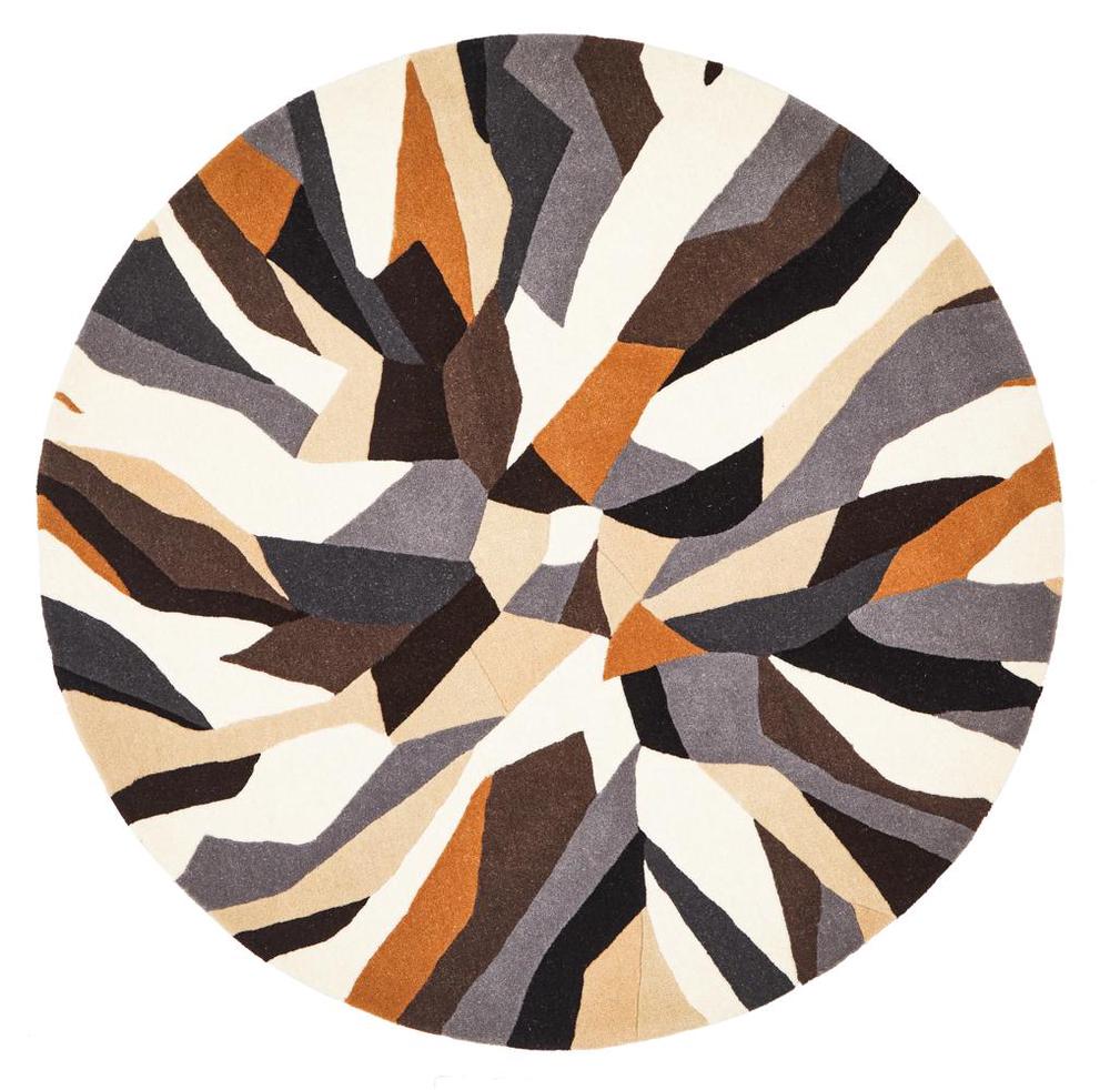 Rug Culture Matrix Modern Round Rug (Earth) 120x120cm Buy online at