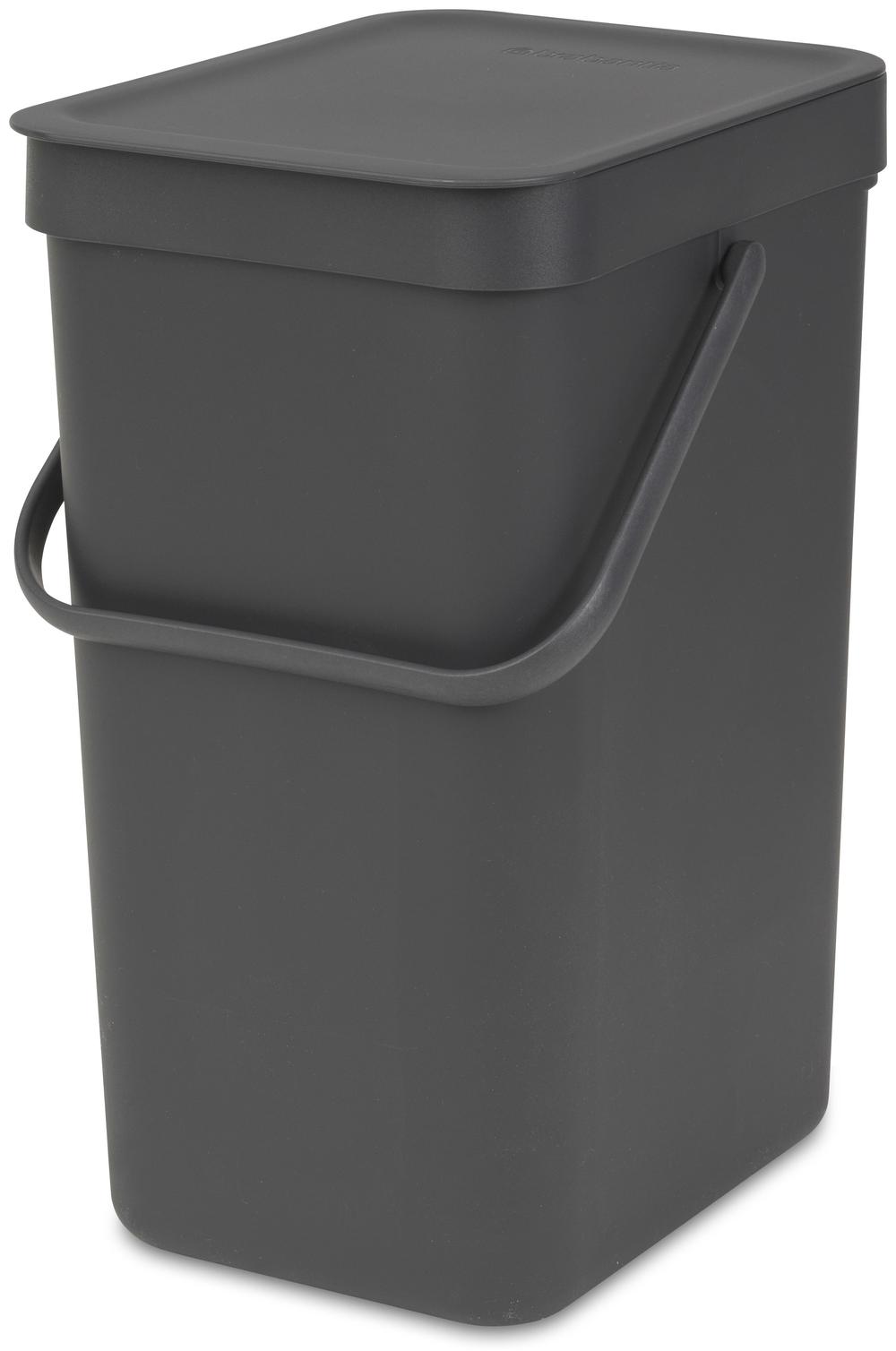 Brabantia Sort & Go Waste Bin 12L Grey, 8710755109805