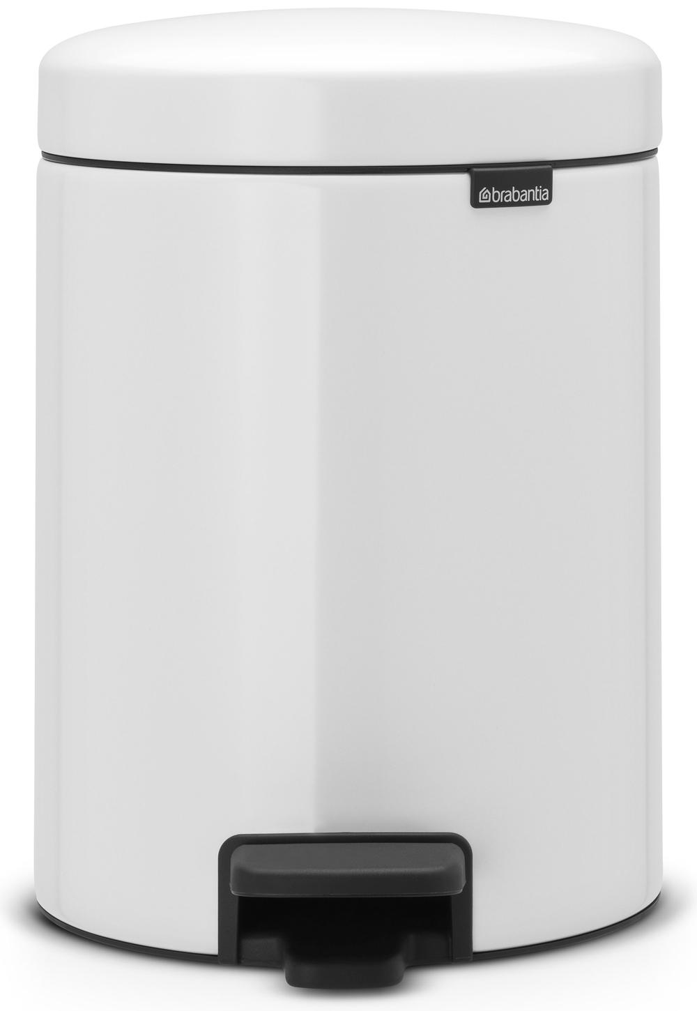 Brabantia NewIcon Pedal Bin 5L White, 8710755112065