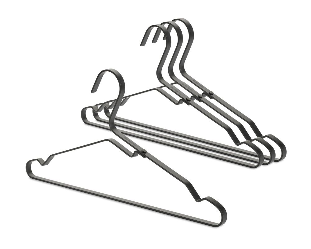 Brabantia Aluminium Clothes Hanger, Set of 4 (Black) by Brabantia - ISBN: 8710755118647