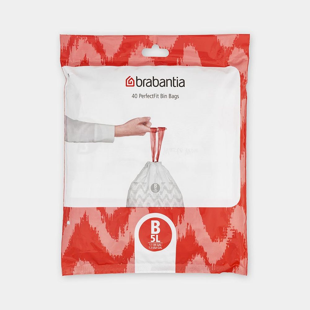 Brabantia Bin Liner Code B Dispenser Pack, 40 Bags - 5L by Brabantia - ISBN: 8710755137747