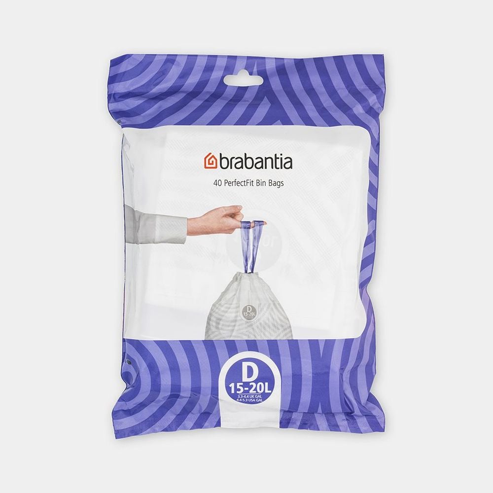 Brabantia Bin Liner Code D Dispenser Pack, 40 Bags - 15-20L by Brabantia - ISBN: 8710755138164