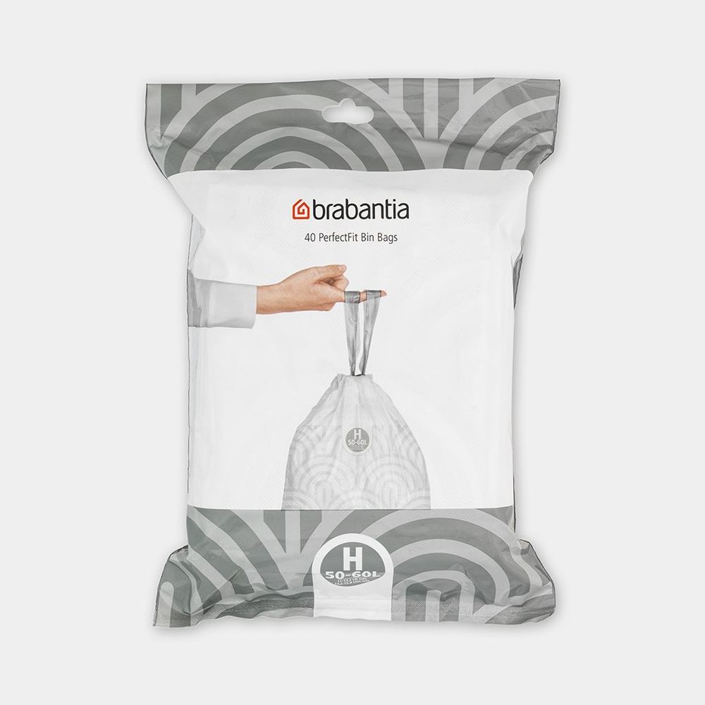 Brabantia Bin Liner Code H Dispenser Pack, 40 Bags - 50-60L by Brabantia - ISBN: 8710755138744